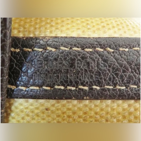 SOLD Auth HERMES Beige Canvas and Brown Leather Garden Party Tote Bag Purse - Picture 7 of 11